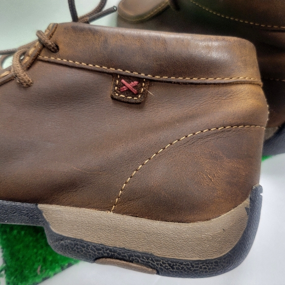 Twisted X Boots MDMSD01 Mens Brown Leather Driving Moccasin Moc Chukka Shoes 9 M - Picture 6 of 7
